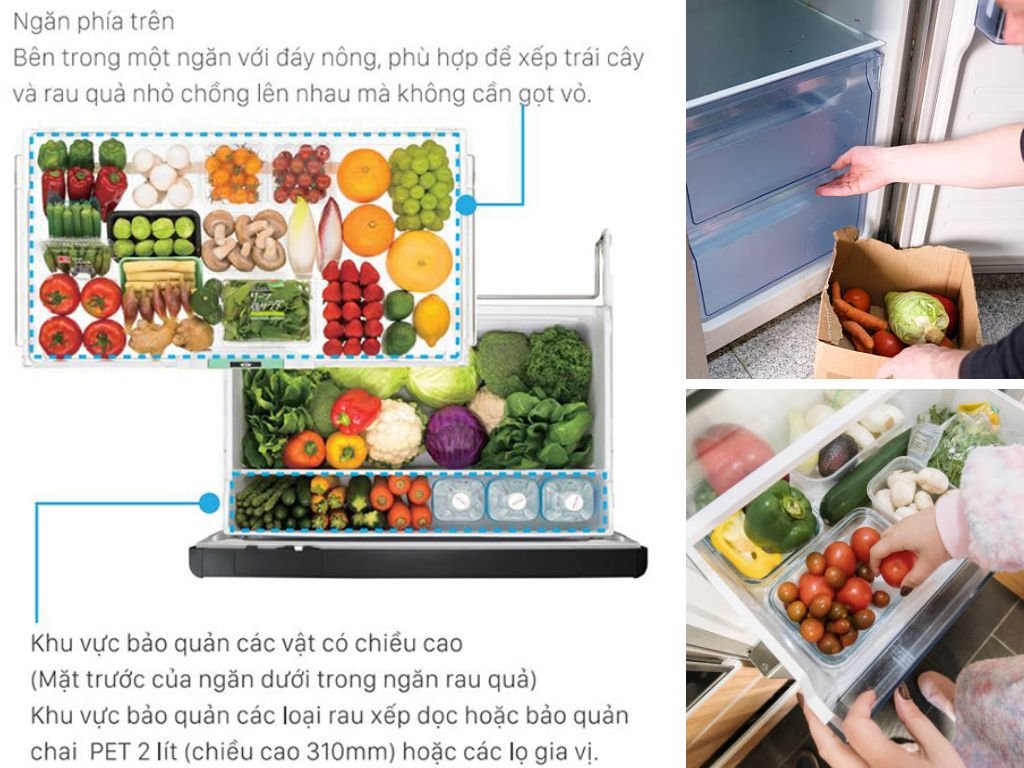Cách sắp xếp rau củ đúng trong ngăn Aero- care của tủ lạnh Hitachi