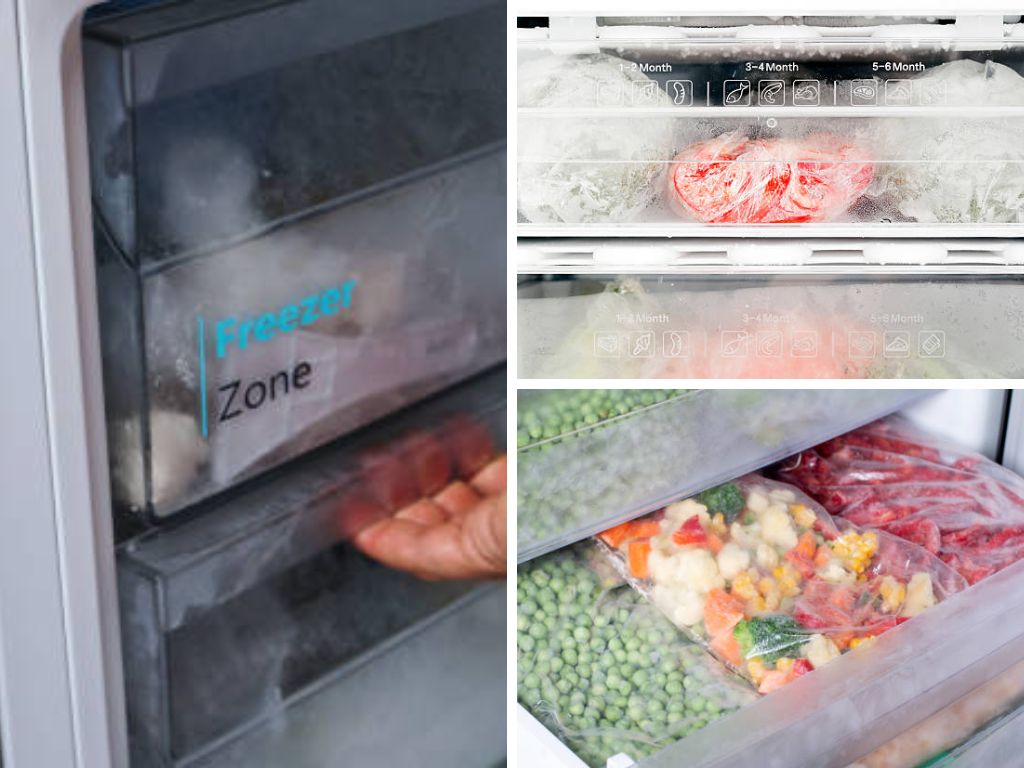 Ngăn đông mềm trên tủ lạnh hiện đại